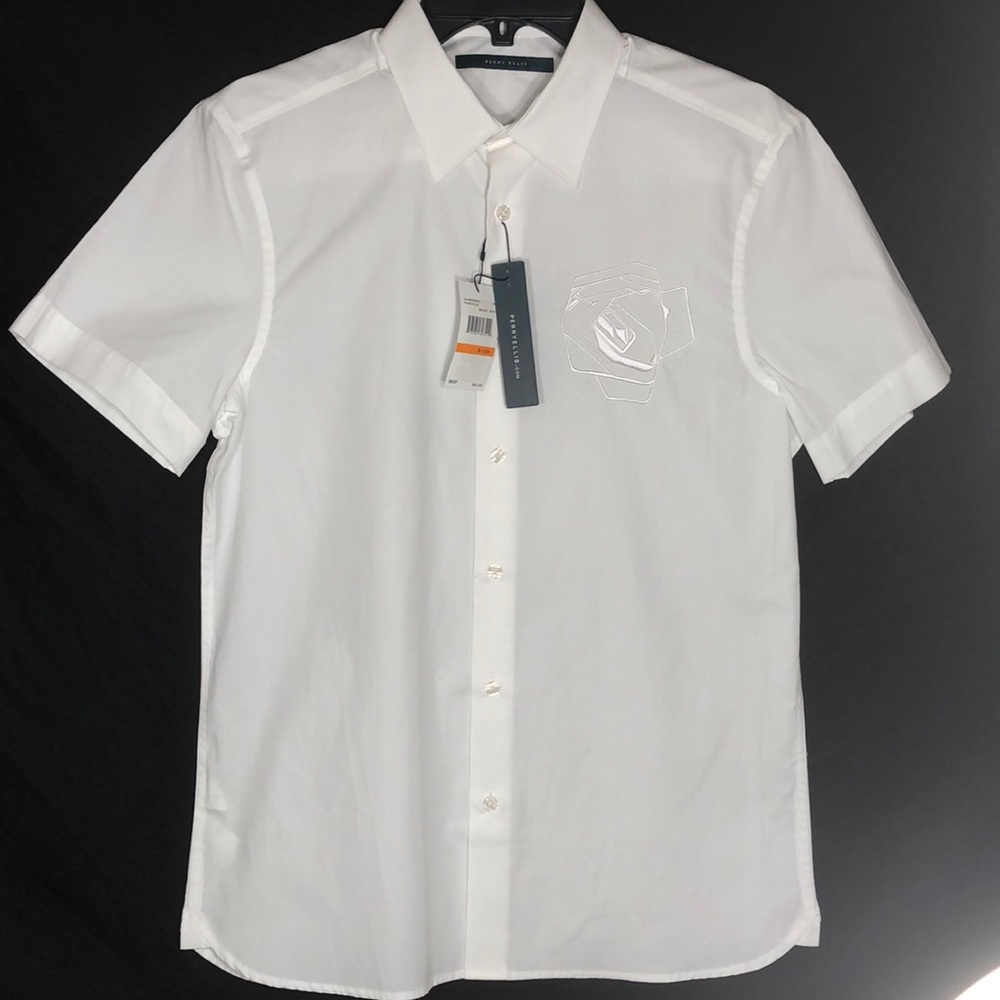 Perry Ellis Embroidered button Up shirt